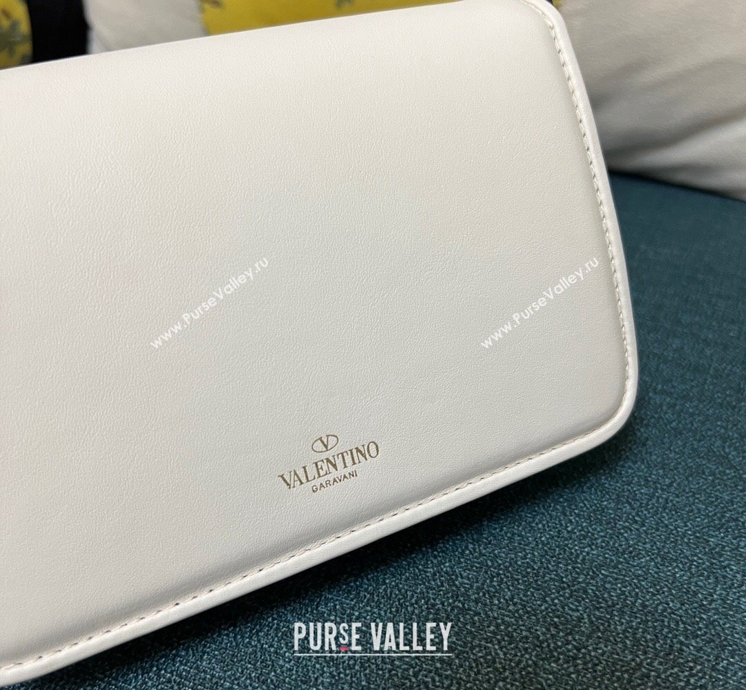 Valentino shoulder Letter Small Bag in smooth calfskin White 2023 (xinyidai-23111722)