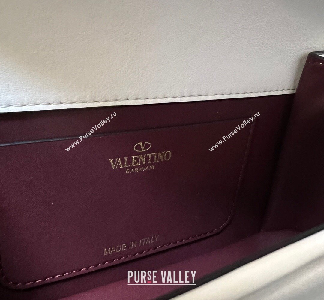 Valentino shoulder Letter Small Bag in smooth calfskin White 2023 (xinyidai-23111722)
