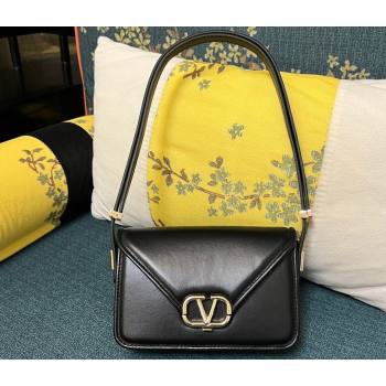 Valentino shoulder Letter Small Bag in smooth calfskin Black 2023 (xinyidai-23111721)