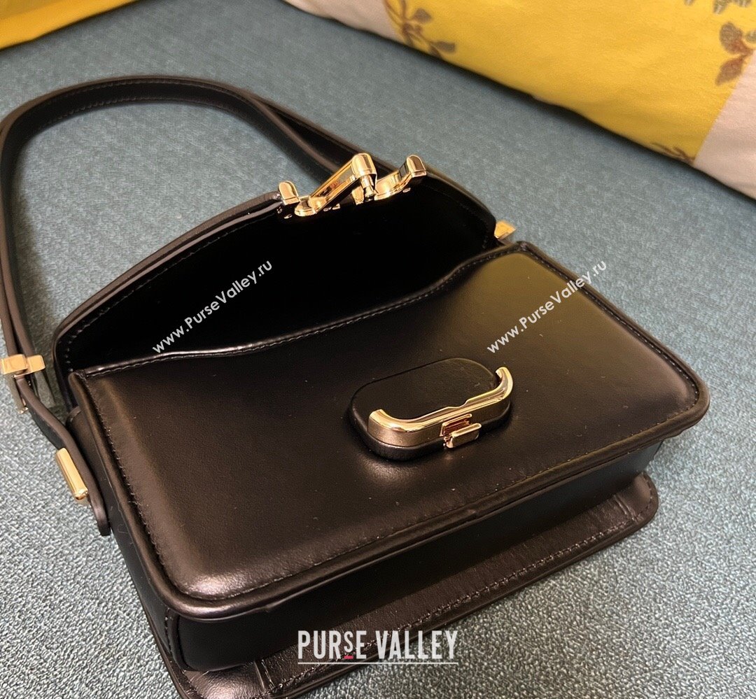 Valentino shoulder Letter Small Bag in smooth calfskin Black 2023 (xinyidai-23111721)