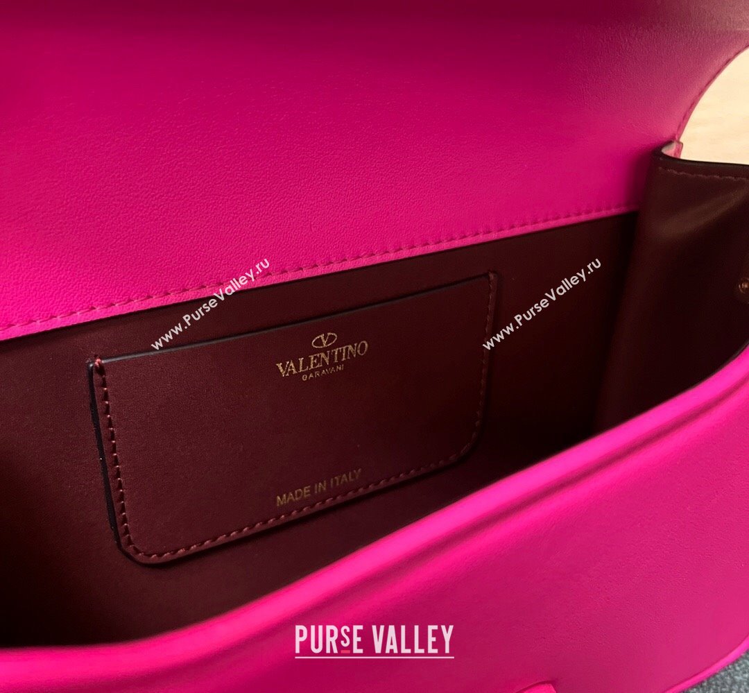 Valentino shoulder Letter Large Bag in smooth calfskin Fuchsia 2023 (xinyidai-23111714)