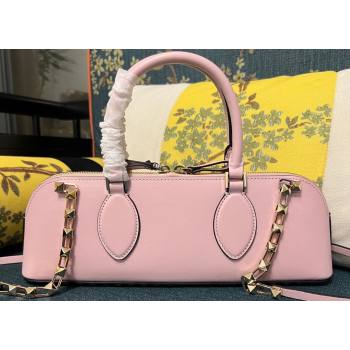 Valentino Rockstud E/W calfskin Small handbag Pink 2023 (xinyidai-23111617)