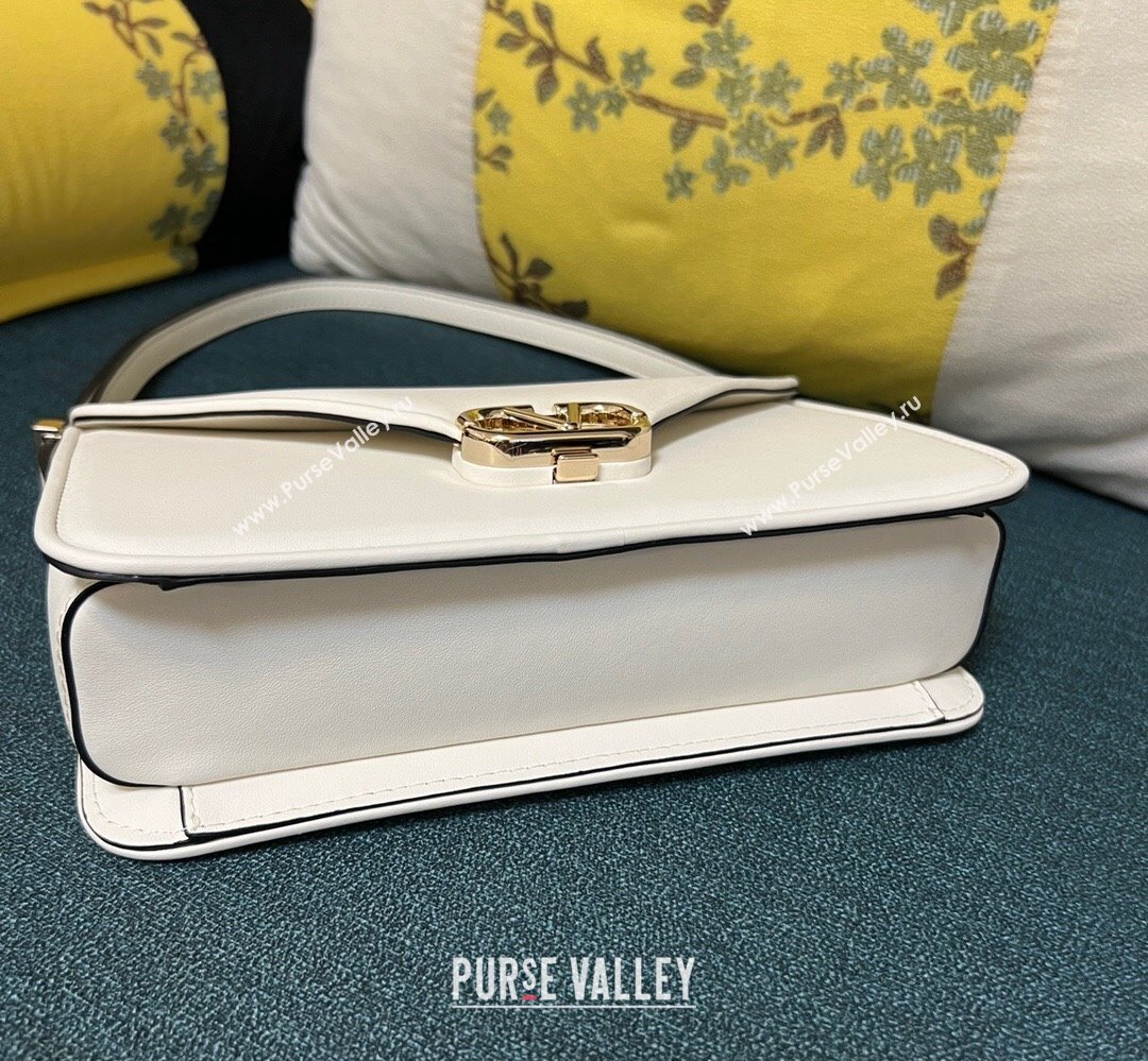 Valentino shoulder Letter Large Bag in smooth calfskin White 2023 (xinyidai-23111712)