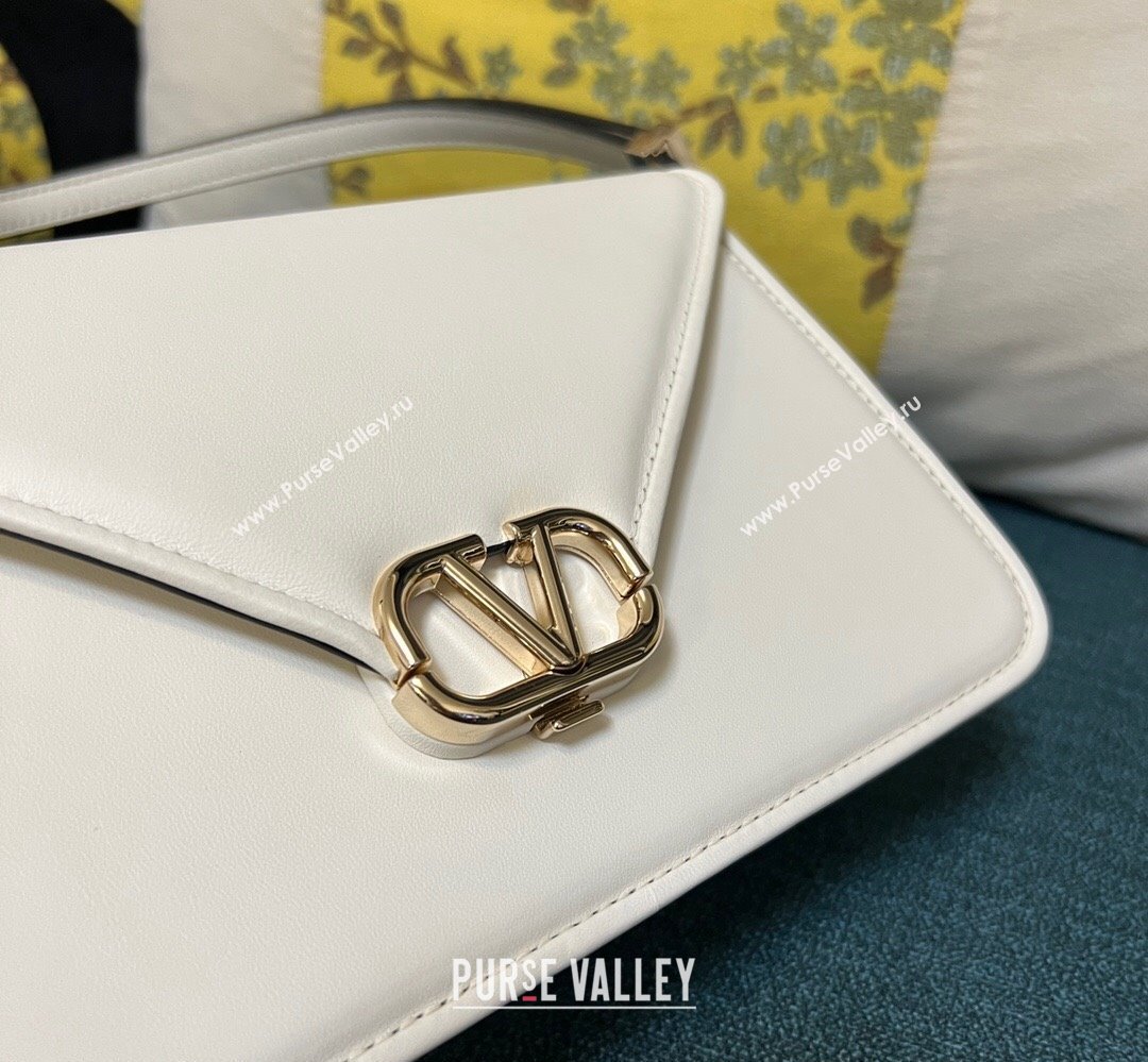 Valentino shoulder Letter Large Bag in smooth calfskin White 2023 (xinyidai-23111712)