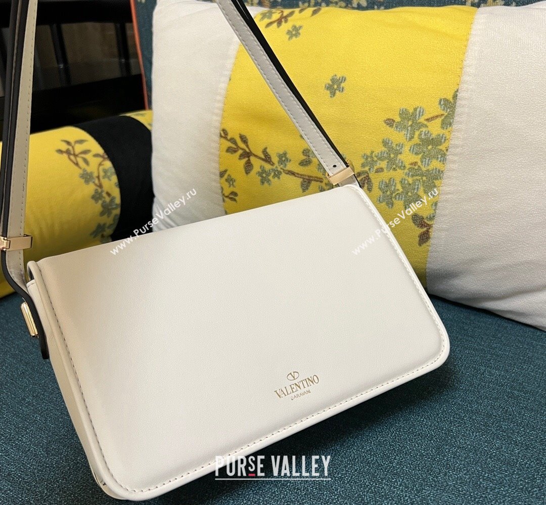 Valentino shoulder Letter Large Bag in smooth calfskin White 2023 (xinyidai-23111712)