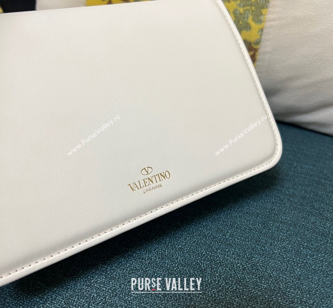 Valentino shoulder Letter Large Bag in smooth calfskin White 2023 (xinyidai-23111712)
