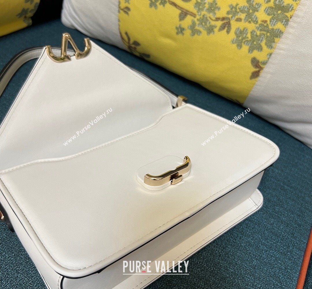 Valentino shoulder Letter Large Bag in smooth calfskin White 2023 (xinyidai-23111712)