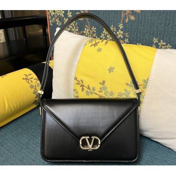 Valentino shoulder Letter Large Bag in smooth calfskin Black 2023 (xinyidai-23111711)