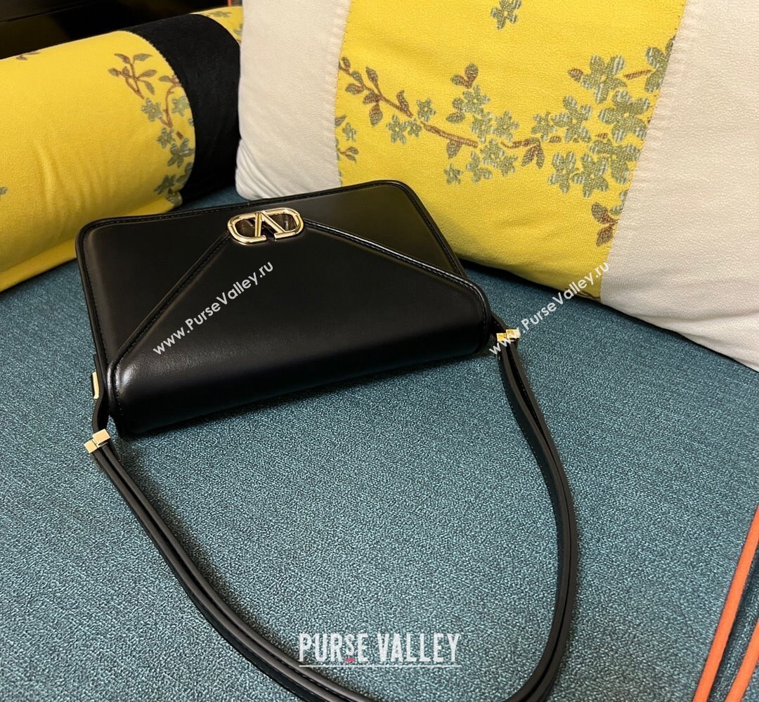Valentino shoulder Letter Large Bag in smooth calfskin Black 2023 (xinyidai-23111711)
