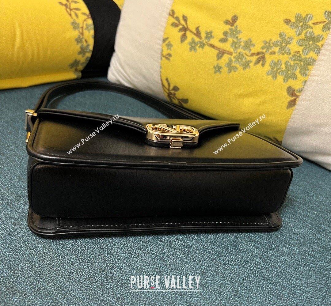 Valentino shoulder Letter Large Bag in smooth calfskin Black 2023 (xinyidai-23111711)
