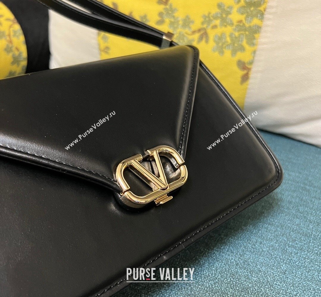 Valentino shoulder Letter Large Bag in smooth calfskin Black 2023 (xinyidai-23111711)
