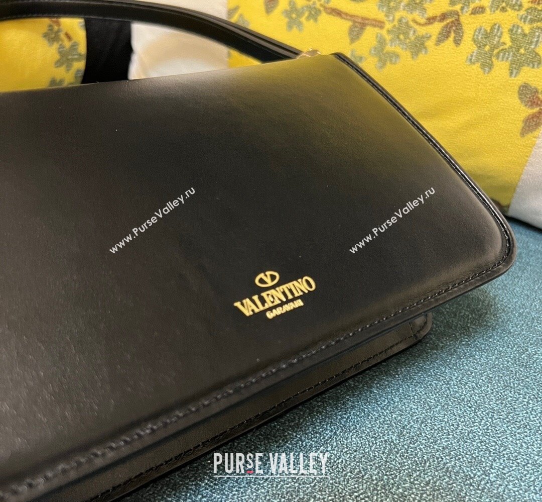 Valentino shoulder Letter Large Bag in smooth calfskin Black 2023 (xinyidai-23111711)