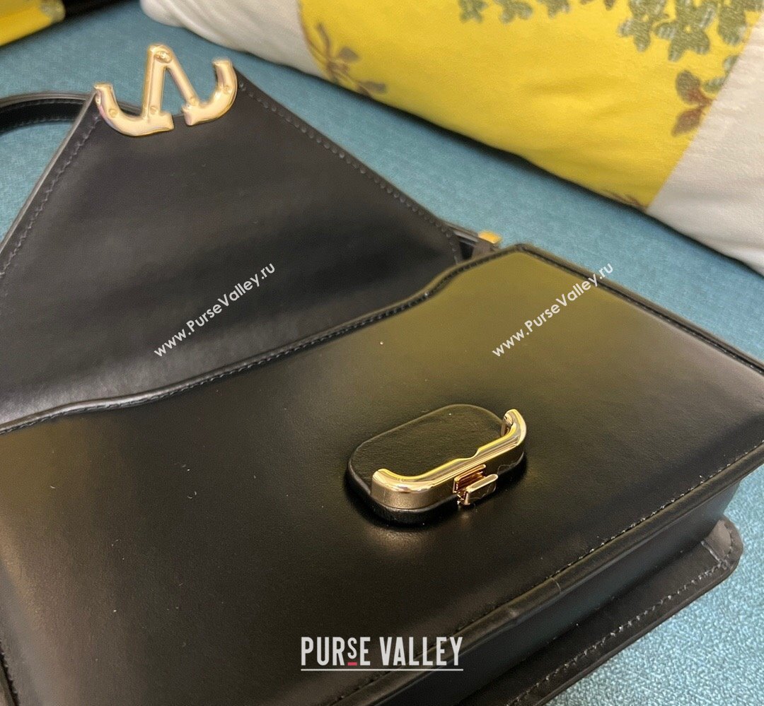 Valentino shoulder Letter Large Bag in smooth calfskin Black 2023 (xinyidai-23111711)