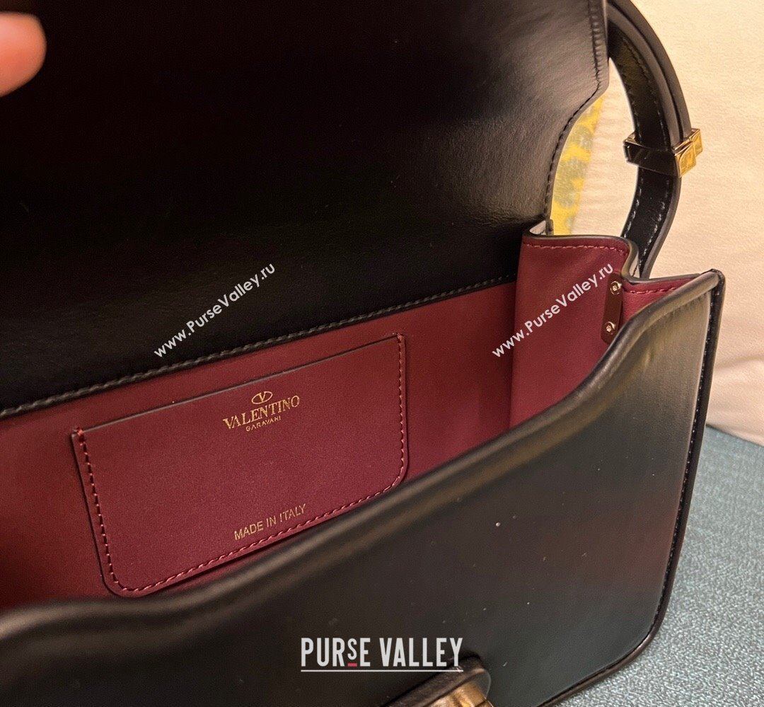 Valentino shoulder Letter Large Bag in smooth calfskin Black 2023 (xinyidai-23111711)