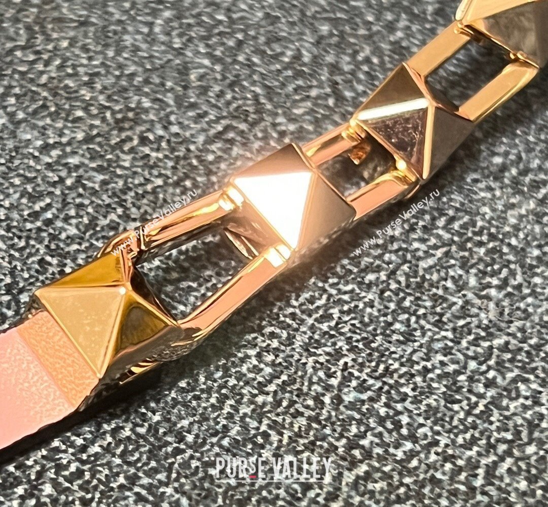 Valentino Rockstud E/W calfskin Small handbag Pink 2023 (xinyidai-23111617)