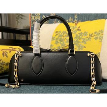 Valentino Rockstud E/W calfskin Small handbag Black/Gold 2023 (xinyidai-23111612)