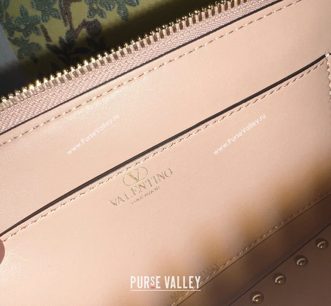 Valentino Rockstud E/W calfskin Small handbag Nude 2023 (xinyidai-23111614)