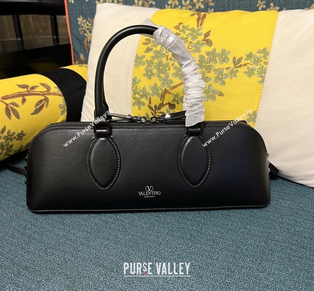 Valentino Rockstud E/W calfskin Small handbag Black 2023 (xinyidai-23111611)