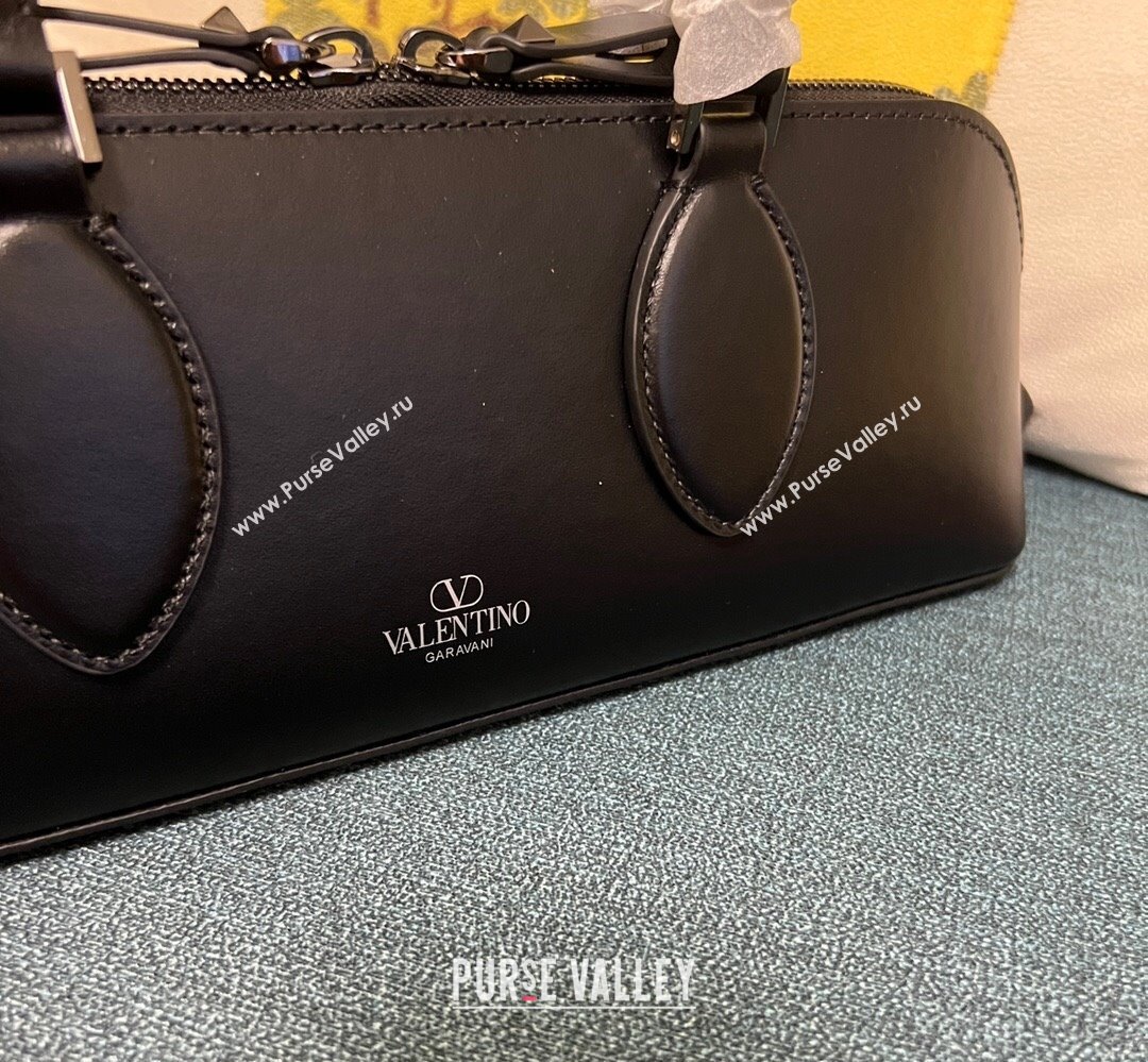 Valentino Rockstud E/W calfskin Small handbag Black 2023 (xinyidai-23111611)