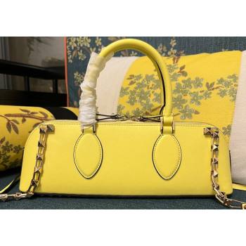 Valentino Rockstud E/W calfskin Small handbag Yellow 2023 (xinyidai-23111619)