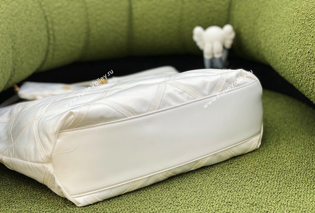 Chanel Maxi Nylon Shopping Tote Bag White 2023 (jiyuan-23111613)