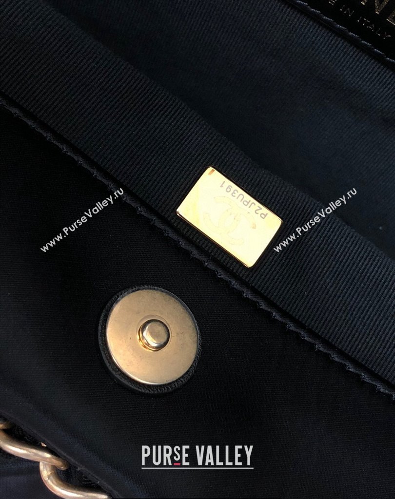 Chanel Maxi Nylon Shopping Tote Bag Black 2023 (jiyuan-23111612)