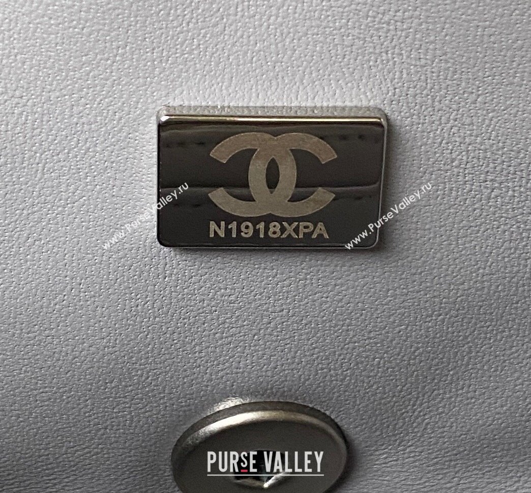 Chanel Pearl on Chain Classic Flap Bag AS1787 Gray/Silver 2023 (jiyuan-23111714)