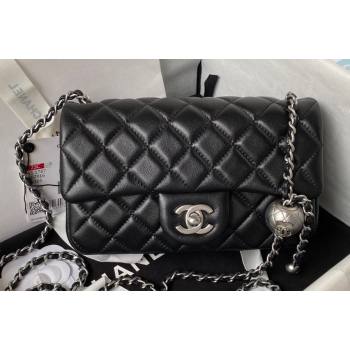 Chanel Pearl on Chain Classic Flap Bag AS1787 Black/Silver 2023 (jiyuan-23111711)