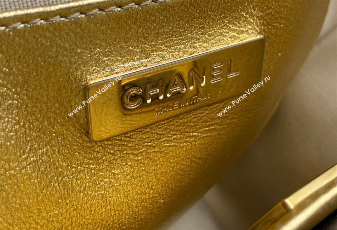 Chanel Lambskin & Gold-Tone Metal Star Handbag AS4579 Metallic Gold 2023 (jiyuan-23111602)