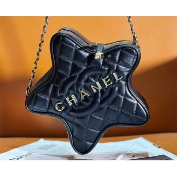 Chanel Lambskin & Gold-Tone Metal Star Handbag AS4579 Black 2023 (jiyuan-23111601)