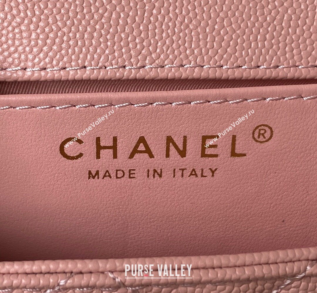 Chanel Grained Calfskin & Gold-Tone Metal Chain Flap Bag AS4431 Pink 2023 (jiyuan-23111709)