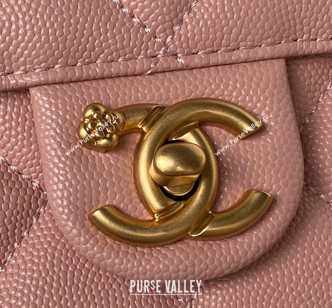 Chanel Grained Calfskin & Gold-Tone Metal Chain Backpack Bag AS4490 Pink 2023 (jiyuan-23111632)