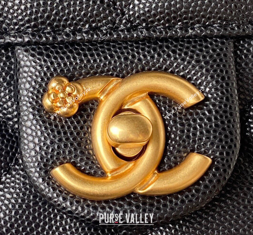 Chanel Grained Calfskin & Gold-Tone Metal Chain Backpack Bag AS4490 Black 2023 (jiyuan-23111628)