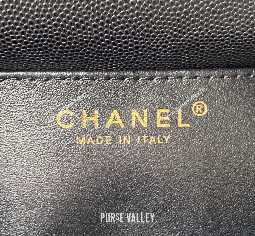 Chanel Grained Calfskin & Gold-Tone Metal Chain Backpack Bag AS4490 Black 2023 (jiyuan-23111628)