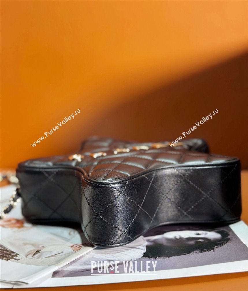 Chanel Lambskin & Gold-Tone Metal Star Handbag AS4579 Black 2023 (jiyuan-23111601)