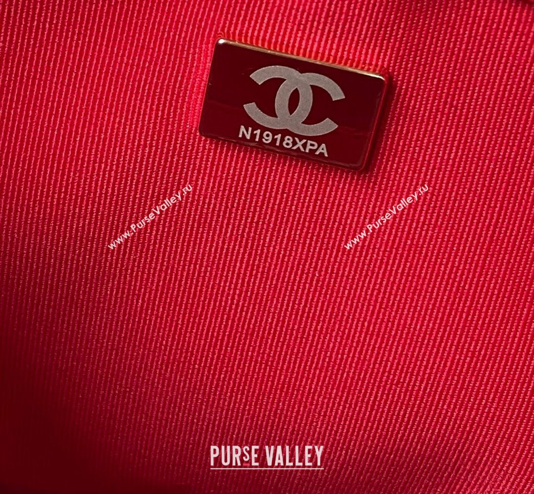 Chanel Grained Calfskin & Gold-Tone Metal Chain Backpack Bag AS4490 Red 2023 (jiyuan-23111631)