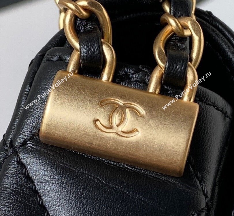 Chanel Crinkled Calfskin Clutch with Chain Bag AP3570 Black 2023 (jiyuan-23111719)