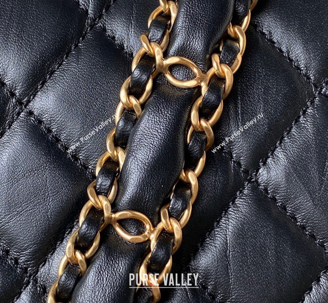 Chanel Crinkled Calfskin Clutch with Chain Bag AP3570 Black 2023 (jiyuan-23111719)