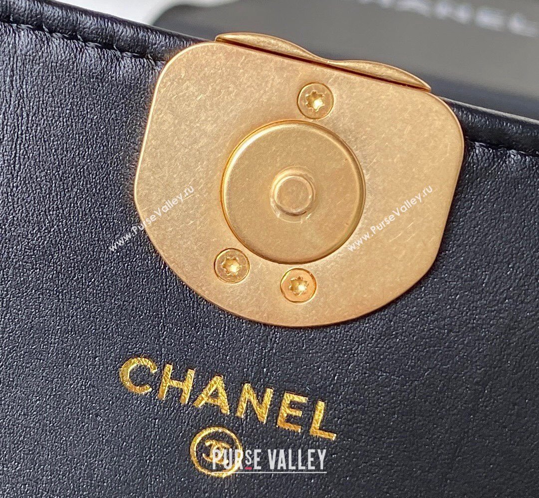 Chanel Crinkled Calfskin Clutch with Chain Bag AP3570 Black 2023 (jiyuan-23111719)