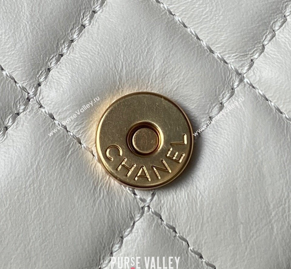 Chanel Crinkled Calfskin Clutch with Chain Bag AP3570 White 2023 (jiyuan-23111720)