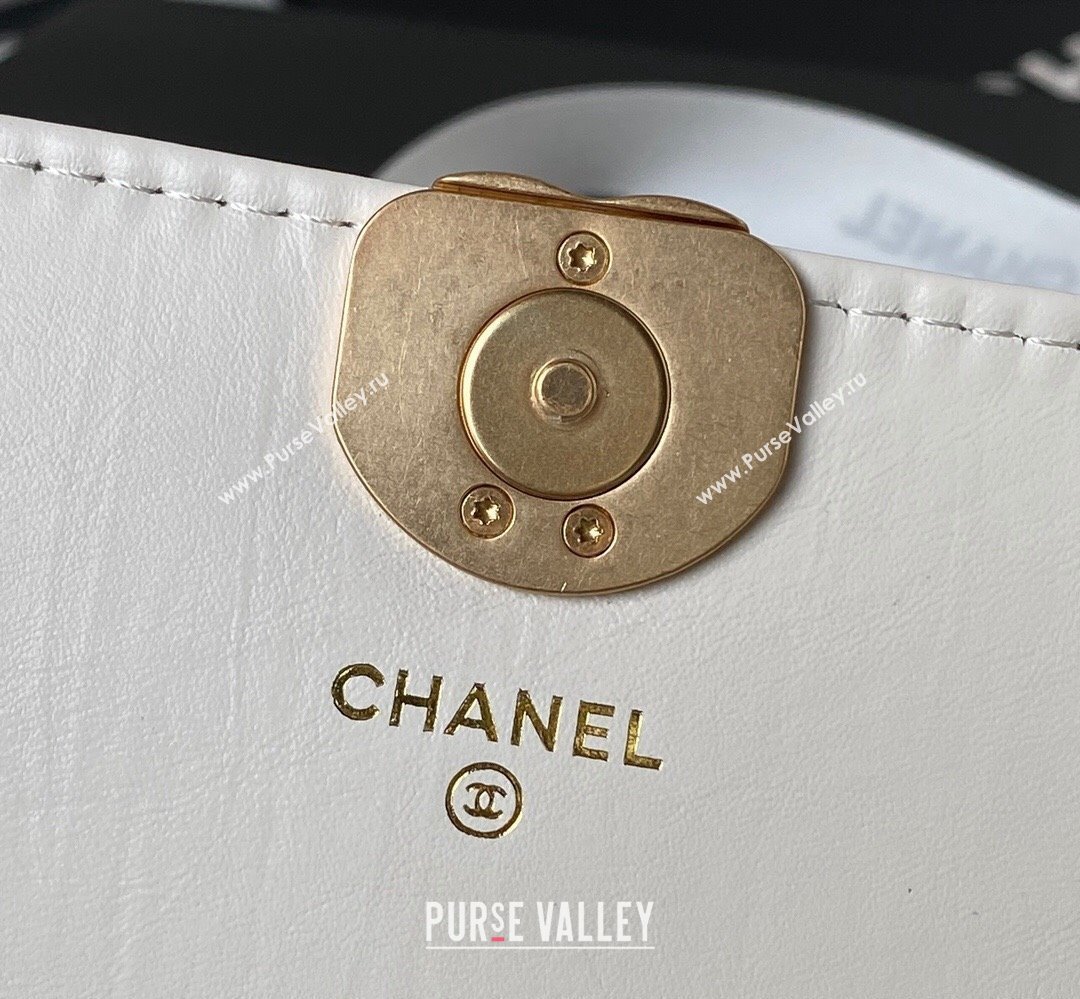 Chanel Crinkled Calfskin Clutch with Chain Bag AP3570 White 2023 (jiyuan-23111720)