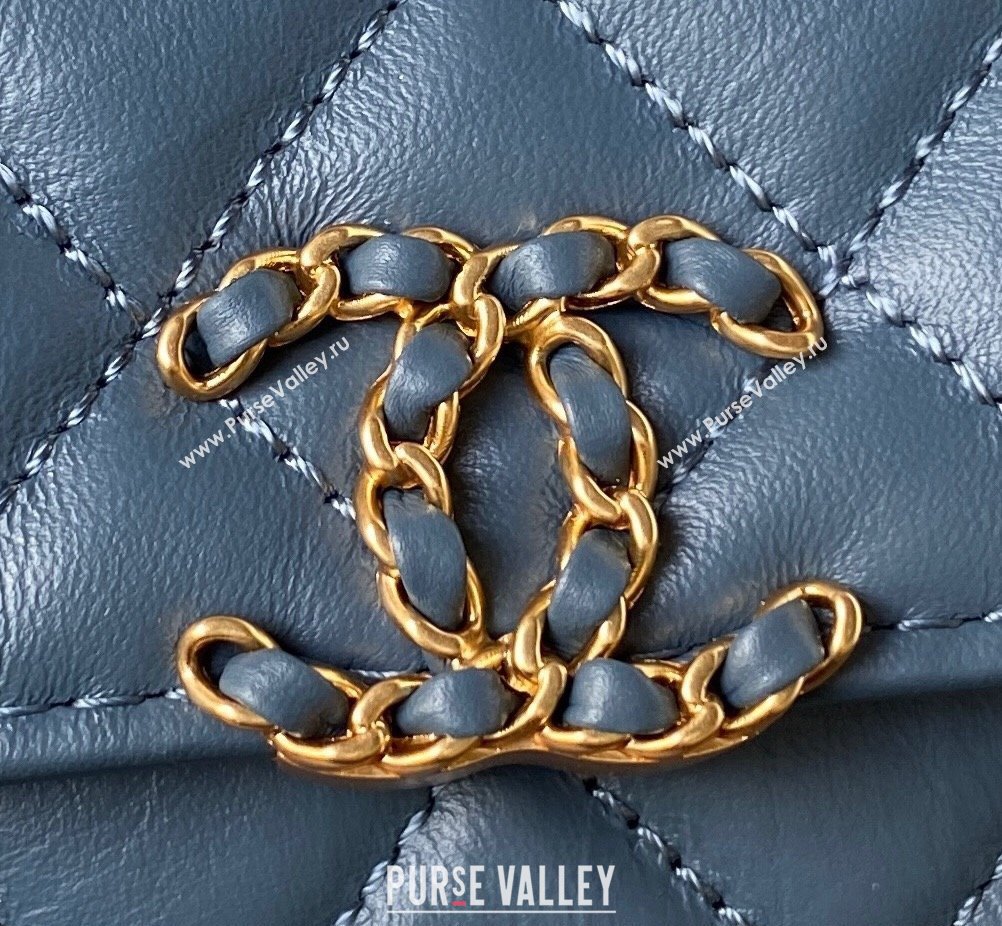 Chanel Crinkled Calfskin Clutch with Chain Bag AP3570 Blue 2023 (jiyuan-23111721)