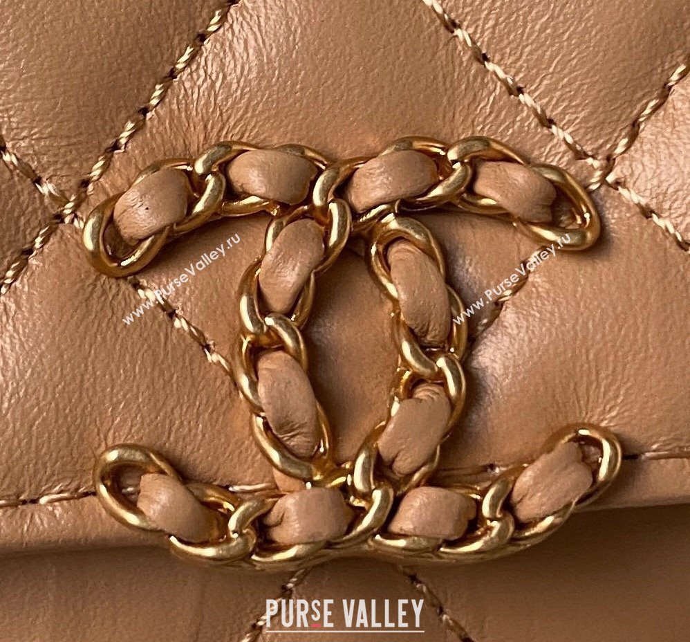 Chanel Crinkled Calfskin Clutch with Chain Bag AP3570 Brown 2023 (jiyuan-23111722)