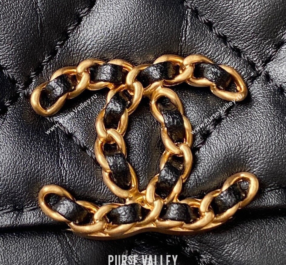 Chanel Crinkled Calfskin Mini Flap Bag AP3572 Black 2023 (jiyuan-23111715)