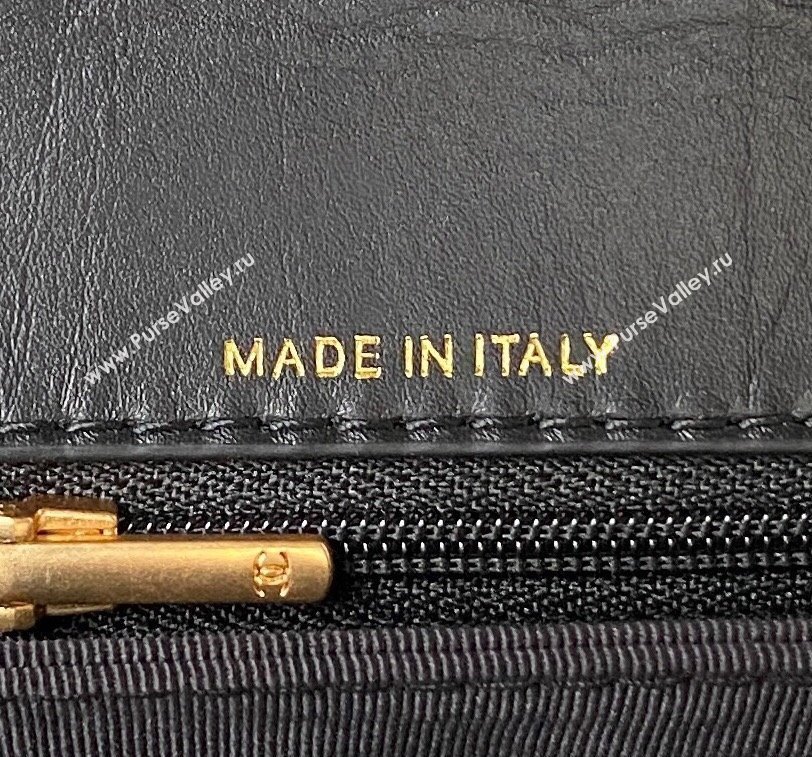 Chanel Crinkled Calfskin Mini Flap Bag AP3572 Black 2023 (jiyuan-23111715)