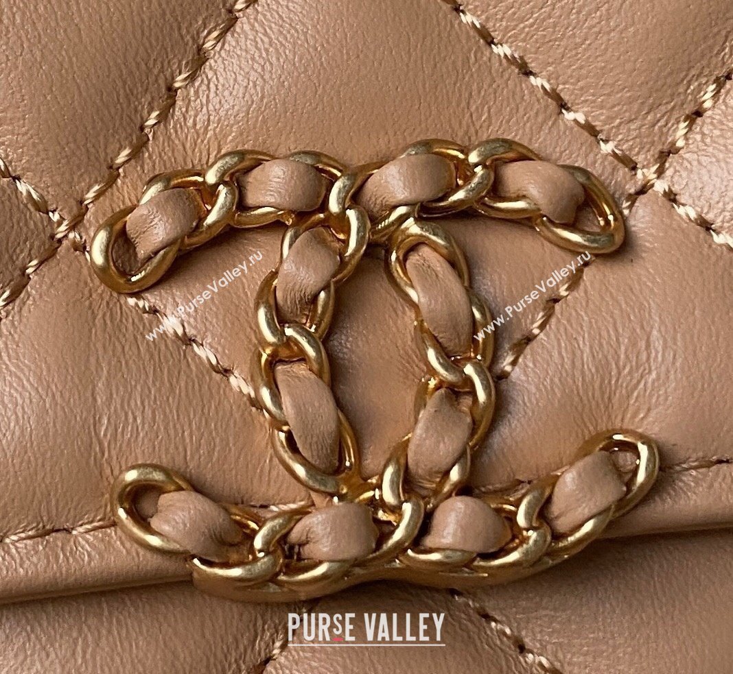 Chanel Crinkled Calfskin Mini Flap Bag AP3572 Brown 2023 (jiyuan-23111718)