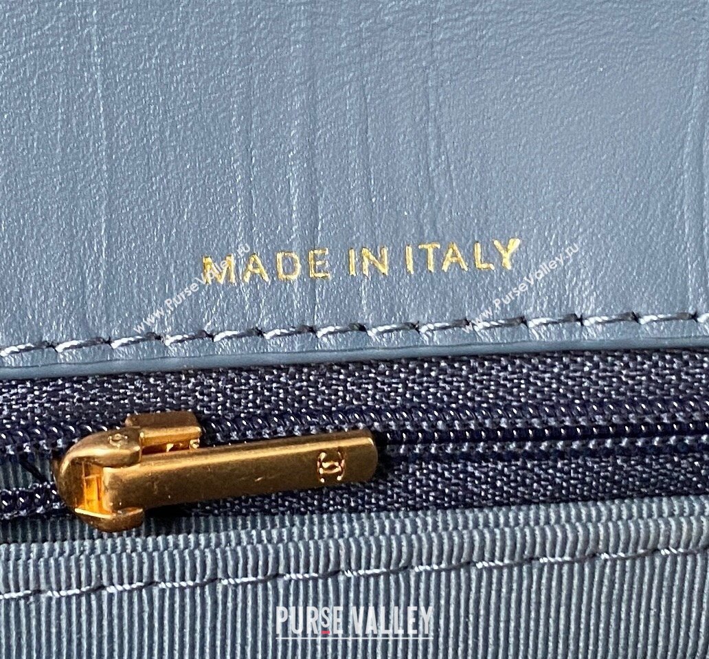 Chanel Crinkled Calfskin Mini Flap Bag AP3572 Blue 2023 (jiyuan-23111717)