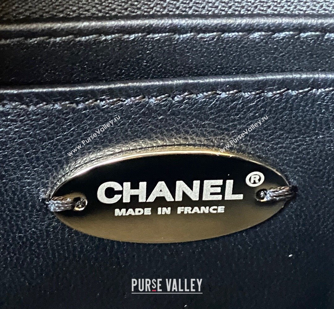 Chanel Shearling and Crystal Bucket Bag AS2257 Black 2023 (jiyuan-23111614)