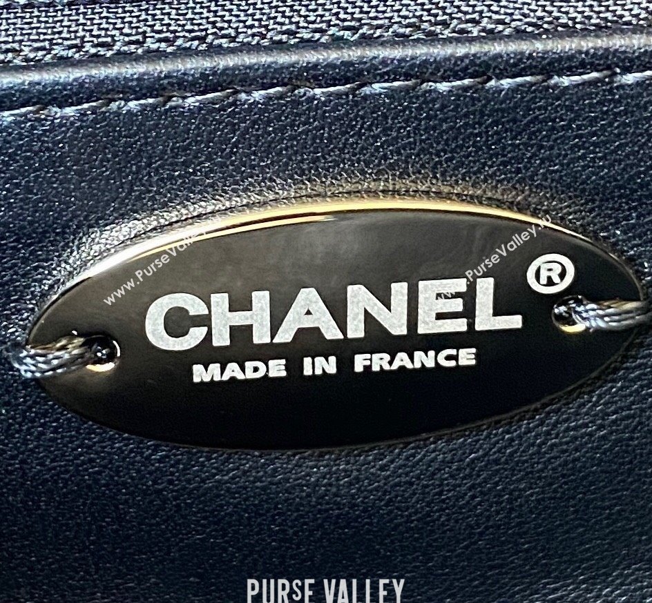 Chanel Shearling and Crystal Flap Bag AS2240 Black 2023 (jiyuan-23111616)