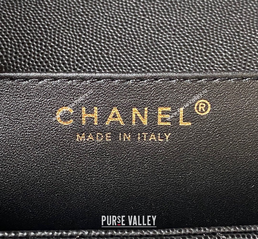 Chanel Grained Calfskin & Gold-Tone Metal Chain Flap Bag AS4489 Black 2023 (jiyuan-23111701)
